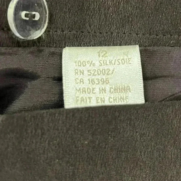 Dana Buchman 100% Silk Brown Lined Pencil Skirt Size 12 - Picture 13 of 14